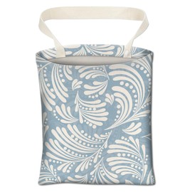 ABUIFDK Car Trash Can, Cute Car Trash Bag, Hanging Car Organizer and Storage Bag, Trash Bin for Car Accessories, Vehicle, Travelling, Camping Blue Boho Floral