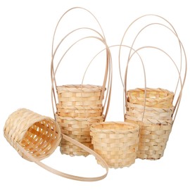 LABRIMP 8pcs Woven Flower Basket Decorative Baskets for Party Packing Landscaping and Storing Flowers Unique Design for Home Decor and Present