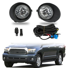 GXYWADY Pair of Front Bumper Driving Fog Light Lamps Replacement for Tundra 2007 2008 2009 2010 2011 2012 2013 Driver Left and Passenger Right Side with Switch and Wiring Harness