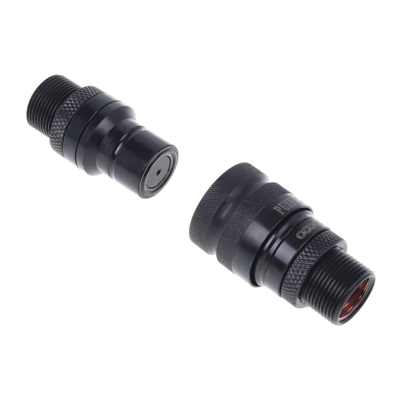 Alphacool Icicle Quick Release Coupling Set with Double Bulkhead Fitting