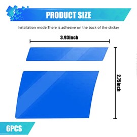 taluoka Wheel Rim Decal, Hash Stripes Reflective Car Decals, Wheel Hub Stickers, Safety Decoration Exterior Accessories for 18-21 Inch Wheels Tire 6 Pieces (Blue)