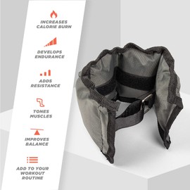 Phoenix Fitness Wrist Weights - Adjustable Strap Exercise Ankle Weights - 2 Pack (0.5kg each) Sports Leg Weights for Walking, Running, Cardio, CrossFit Training, Gym Workouts