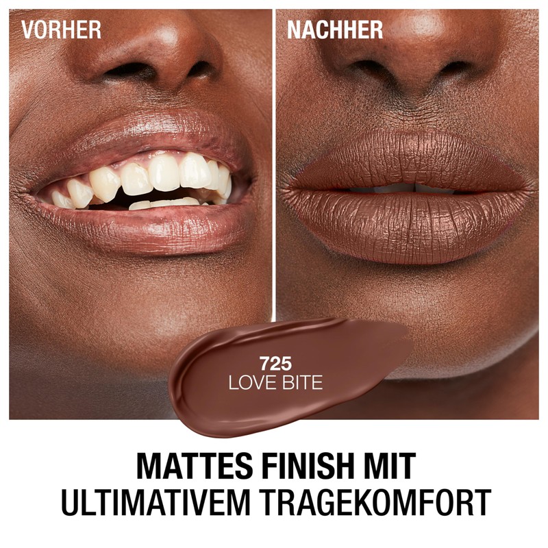 Manhattan Lasting Perfection Mega Matte Lip Colour 725 + Reindeer