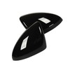 2Pcs Door Mirror Cap Left Right Glossy Black Rearview Mirror