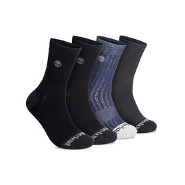 Timberland Mens Socks for Sports, Crew Socks, Sorbtek Moisture Control, Arch Support, Padded Cushion, Drop Needle Stitching (Size 7-12; Multiple Colors; Assorted 4 Pack)