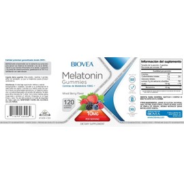 Biovea suplemento 120 gomitas de 10mg sabor mezcla de bayas para un sueño produndo