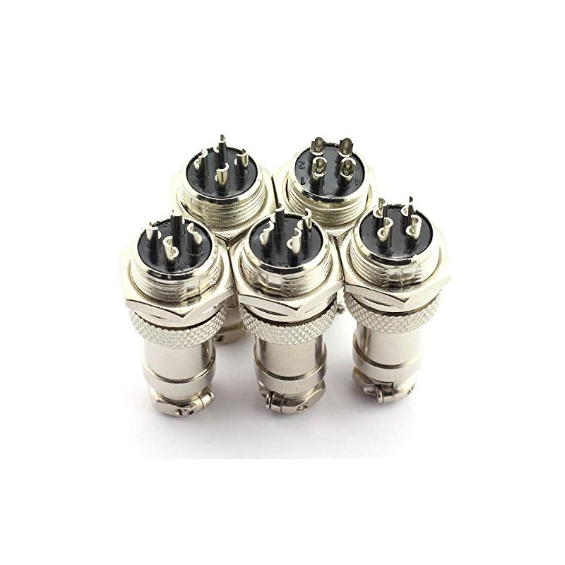 DGZZI 5Pairs GX16 4Pin macho hembra Circular Aviación Conector Enchufe