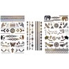 14 Sheets Temporary Gold and Silver Tattoo Bracelet Tattoo Metallic