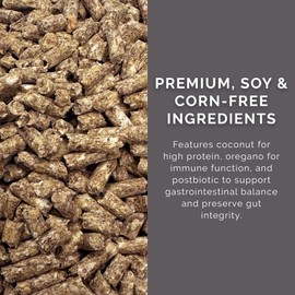 Pink Rose Organix Flock Pellet Feed, 25lbs - 19.5% Protein, Non-GMO, Antibiotic-Free - with Essential Nutrients for Healthy Growth - USDA Certified Organic Blend, Soy & Corn-Free