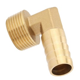 90 Degree Angle Brass Bar Connector G3 / 4 Inch Male Thread Metals Brass Hose Connection Air/Water/Fuel/Oil/Inert Gas (19 mm)