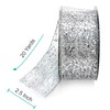 CT CRAFT LLC Sparkling Glitter Mesh Wired Ribbon 2.5" x