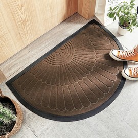 Entrance mat, semi-circular floor mat, kitchen sink mat, rug, footrest interior Entrance mat semi-circle/gray M 2ea