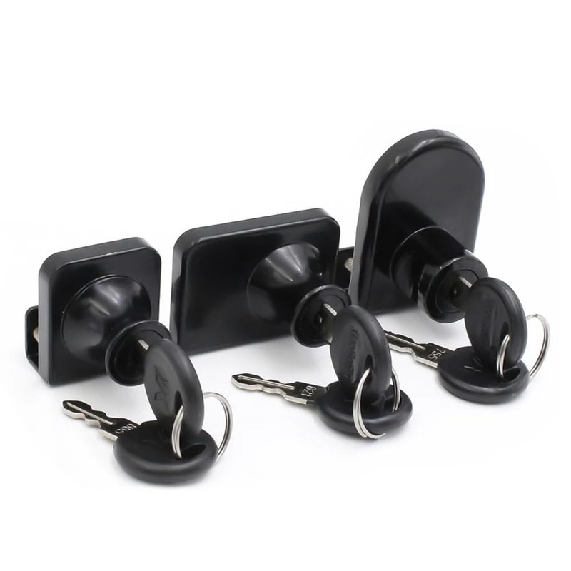 2 Pcs Double-Open Glass Cabinet Lock,Safety Lock,Zinc Alloy Glass Door