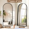 GlasFlength 71"x31" Full Length Mirror, Aluminum Alloy Frame Arched Floor