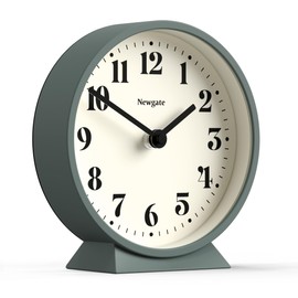 NEWGATE® Theatre Mantel Clock - Silent Sweep 'No Tick' Mantel Clock - Small Mantel Clocks - Minimalist Dial (Green)