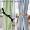 BEL AVENIR 2 Pack Jute Boho Curtain Tiebacks Rope -