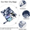visesunny Abstract Tie Dye Floral 2Pcs Wet Bag with 2