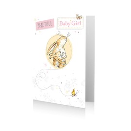 New Baby Guess how much I love you Beautiful Baby Girl Card