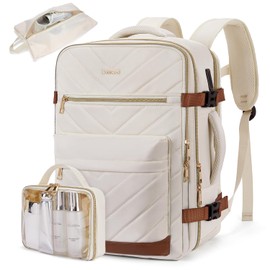 BOSTANTEN Travel Backpack For Women, TSA Carry On Backpack for Airplanes, Personal Item Backpack Fits 15.6 Inch Laptop with USB＆Type-C Charging Port, Weekender Overnight Daypack with 2 Packing Cubes