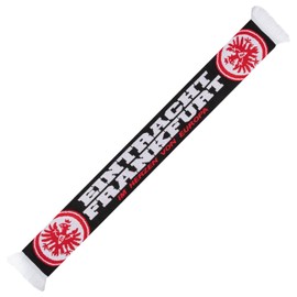Eintracht Frankfurt Fan Scarf, Stadium Scarf in the Heart of Europe, Black/White/Red with Eintracht Eagle, Black, white, Unit size