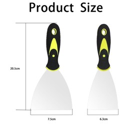 Tapetenschaber Werkzeug Set, Edelstahl Farbschaber Werkzeug Gipsschaber Set Wandfüller Werkzeug Kitt Schaber Set für Wanddekoration 2,5 oder 3 Zoll