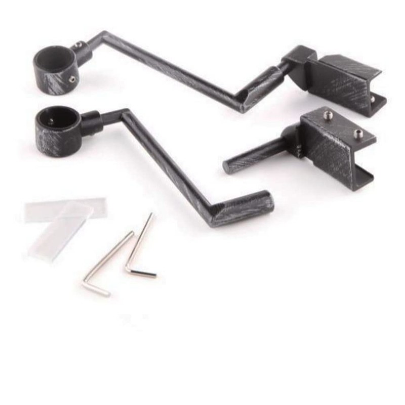 Curtain Pole Bracket, No Drilling - Easy Attachment for Double