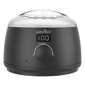 waxkiss Calentador de cera, calentador de cera digital para depilación profesional con tapa transparente y maceta de cera de 14 onzas