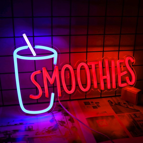 Vinray Smoothies Bar Neon Sign for Fruit Beverage Shop and