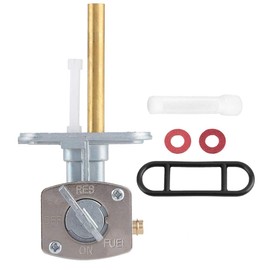 Motorcycle Fuel Tank Switch Aluminum and Plastic Fuel Tank Valve for Fuel Tap for LT80 LTZ400 Z400 LTZ250 LTF300 Silver and White XVS650 Fuel Tap Motorbike Accessories