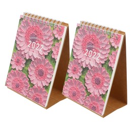 Operitacx Vintage Planner Calendar 2pcs Desktop 2022 Calendars Paper Planner for Busy Office Home