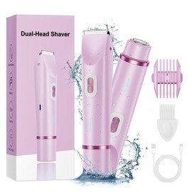 Bikini Trimmer for Women,Electric Razor & Shaver for Face, Body & Intimate Areas ,Hair Trimmer Ipx7 Waterproof Wet & Dry Use,Rechargeable Razor Travel Grooming Kit:_Purple
