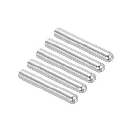 PATIKIL 304 Stainless Steel Dowel Pins 8x60 mm (1/2" Dia), 5 Pcs Round Head Flat Chamfered End Metal Dowel Pins Bunk Bed Pegs for Support Shelves Furniture Device