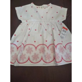 PINK Newborn Girls 3-6 Months Blouse Pink And White