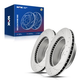 KAX Drilled Slotted Brake Rotors Fit For Toyota Tacoma 1995-2004, Toyota 4Runner 1996-2002, Automotive Replacement Brake Rotors Pair of 2# 31165