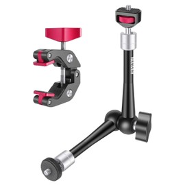 Neewer 11"/28cm Adjustable Articulating Friction Magic Arm with Super Clamp, Robust Aluminum Alloy for DSLR/Mirrorless Cameras, Camcorders, LED Light, Flash Light, Field Monitor Video Vlog Rig