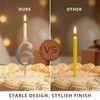 Yingo Firety 10-Piece Silver Number Candle Holder Set (0-9), Reusable