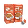 Cafe La Llave Decaf Latin Style Espresso Pods, Dark Roast,