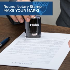 Virginia Self-Inking Notary Supply Kit, Impression Size 1-5/8, Customize Stamps with Replaceable Ink Pad & Radiant 11 Color Options, Kit with Round Notary Stamp, Record Book & Acknowledgment Stamp