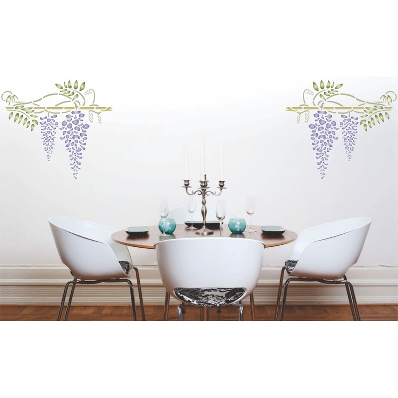 Wisteria Stencil - 20 x 18 cm (S) - Reusable