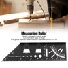 MultiFunctional Aluminum Alloy Angle Ruler Woodworking Measuring Ruler Tool Accessory