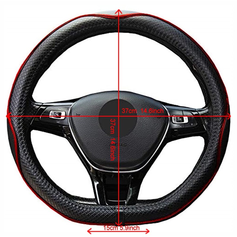 Mayco Bell Flat Bottom Steering Wheel Cover Anti-Slip,Safety,Soft,Breathable,Durable,Full Surround,Comfortable Grip