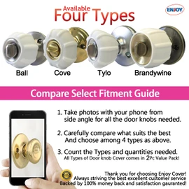Enjoy Cover - 2 Pack Door Knob Cover Grips Non Slip Arthritis & Senior Living Aids Grippy (Tylo)