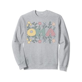 Groovy Oma Grandmother Flowers Oma Grandma Sweatshirt