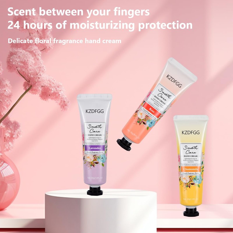 COURPOOG 10PCS Floral Hand Cream 30ml Moisturizing Dry Skin,gifts for