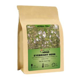 FullChea - Eyebright Herb Tea - 4oz/114g - Natural Tender Euphrasia Officinalis - Dried Eufrasia - Loose Leaf Herbal Tea - Cut & Sifted - Non-GMO - Caffeine-Free