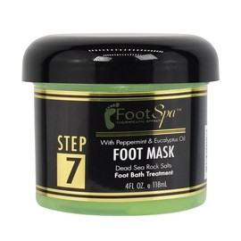 FOOT SPA - Cream Mask for Foot, 4 Oz With Peppermint and Eucalyptus Oil - Pedicure Massage for Tired Feet and Body, Hydrating, Fresh Skin