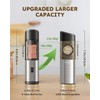 Sangcon Gravity Electric Salt and Pepper Grinder Set [Upgraded Larger