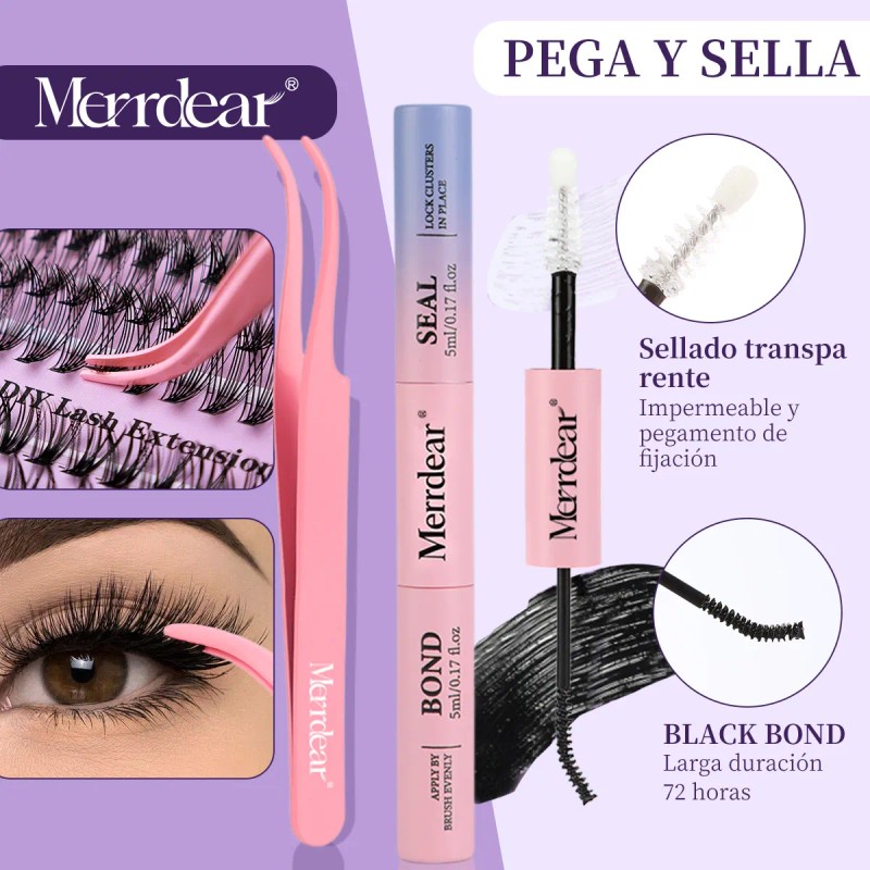 Extensiones De Pestañas Kit 300pcs 304050d Curvaturad 8-16mm