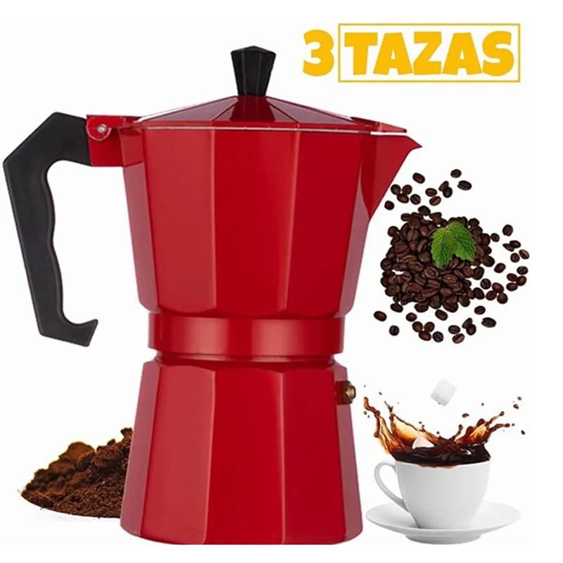 150ml Moka Pot Uniform Heat Distribution Aluminum Stovetop Moka Coffee