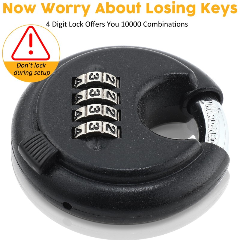 Maitys 10 Pack 4 Digit Combination Locks Stainless Steel Code